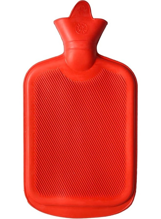 2L Rubber Hot Water Bottle, Non-Electric, Heat and Cold Therapy for Menstrual Cramps and Body Pain, Multi-Color - Image 1